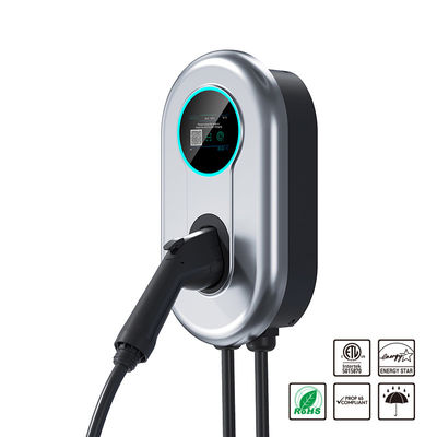 LCD 스크린과 종류 1 EV 충전기 40A 충전소 9.6KW 뒷 판넬 Level2 전기 차량 충전기
