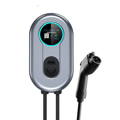 LCD 스크린과 종류 1 EV 충전기 40A 충전소 9.6KW 뒷 판넬 Level2 전기 차량 충전기