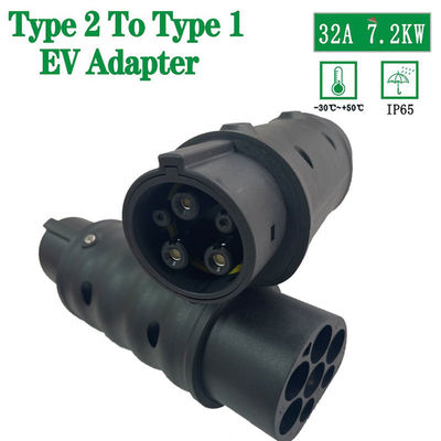 전기 차량 EV 충전기를 위한 Type1 컨버터 어댑터 32A 250V에 대한 Type2