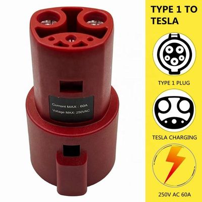 테슬라 어댑터 최고 60A까지 OEM 테슬라 충전기 어댑터 AC 250V 10KW에 대한 J1772