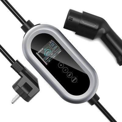 터치 버튼과 IP65 수준 EV 고속 충전기 스테이션 유형 2 AC 7 kw 충전기 EV 충전 파일