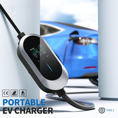 7.36KW 유형 2 OEM / ODM EV 고속 충전기, 가지고 다닐 수 있는 EV 충전소, AC 자동차 충전기