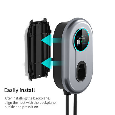고정 배선형인 AC 240V 뒷 판넬 EV 충전소 48A 레벨 2 전기 차량 EV 자동차 충전기 1M